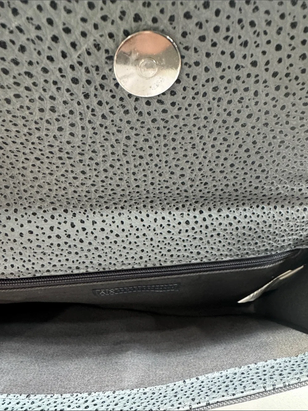 Armani Exchange Two-Tone Gray Textured Wristlet Clutch